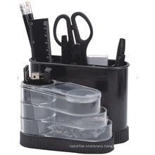 Plastic Desk Rotation Stationery Organizer in Black Color408